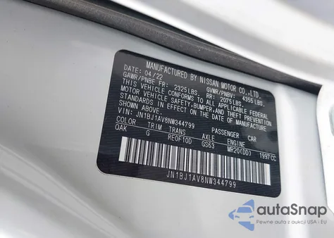 2022 Nissan Rogue Sport S from USA, damaged, VIN JN1BJ1AV8NW344799